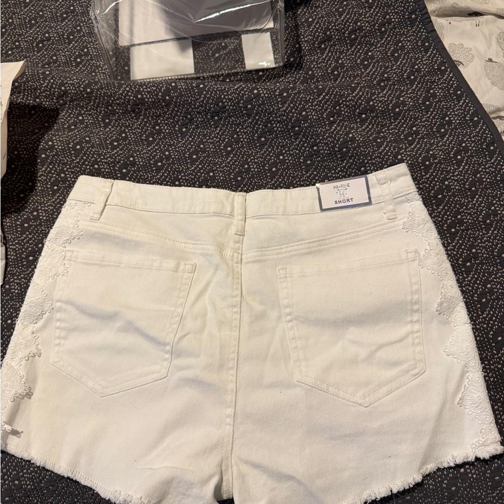 Women's White Shorts - Picture 5 of 9